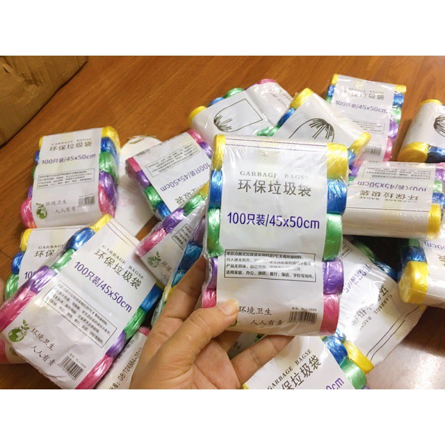 Set 5 Cuộn Túi Đựng Rác  Siêu Tiết Kiệm Kích Thước 45x50cm