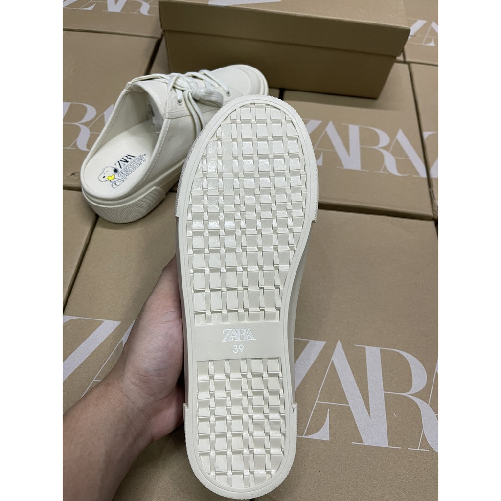 Giày Zar Snoppy 💙 FREESHIP 💙 Sục Lười Mickey Trắng - Giày Thể Thao - Thời Trang Nam Nữ