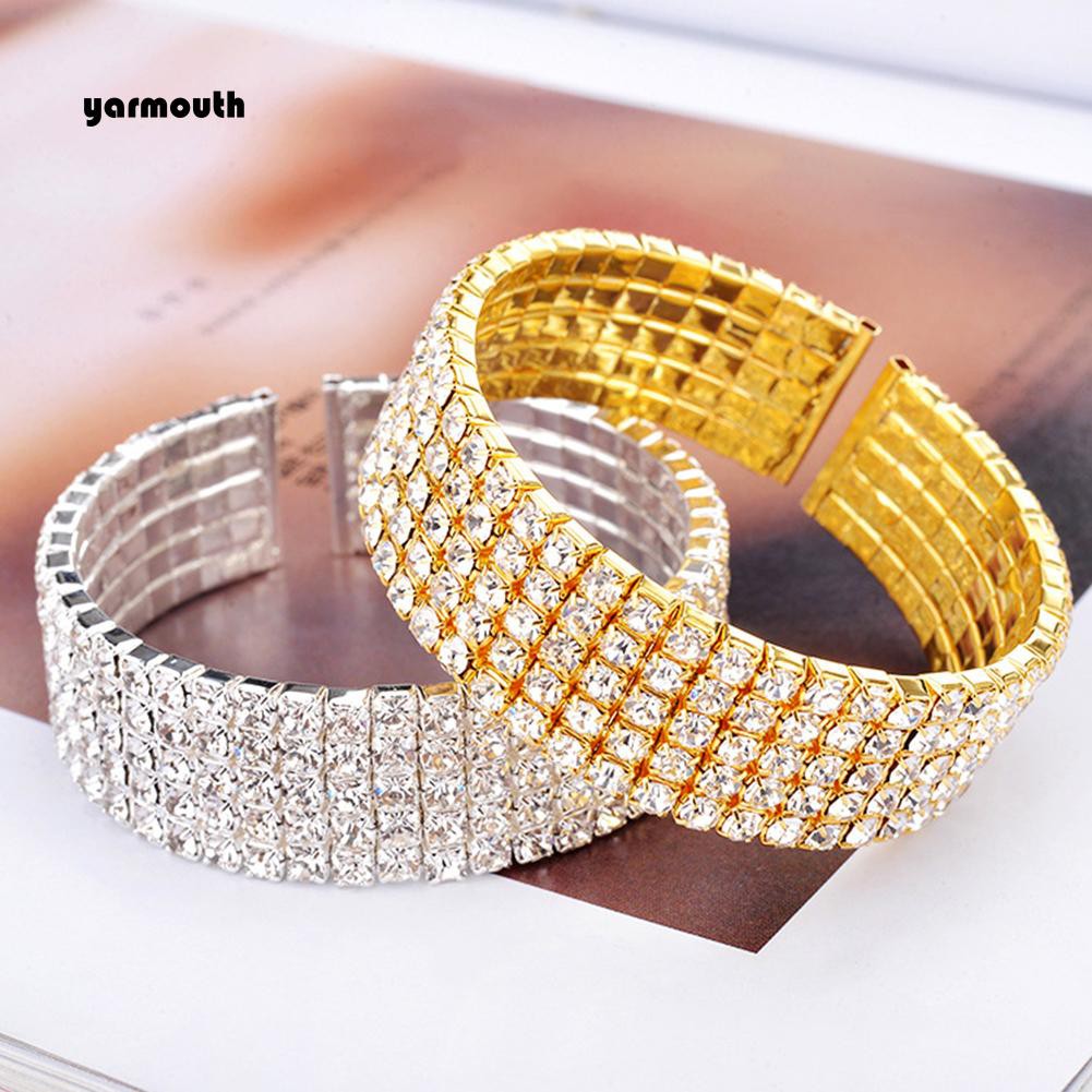 Vòng Tay Đính Đá 5 Hàng Thời Trang Cho Nữ