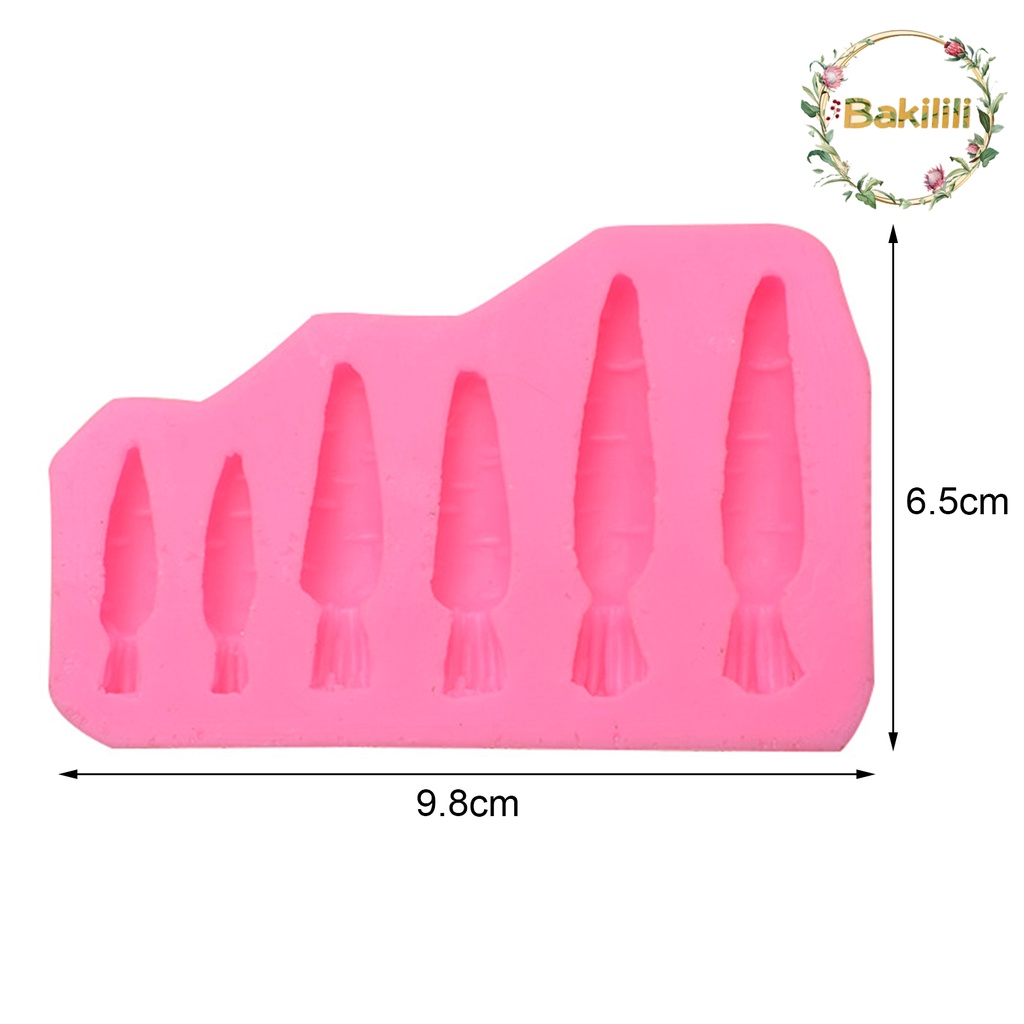 Khuôn Silicone Làm Bánh Hình Củ Cà Rốt Chịu Nhiệt