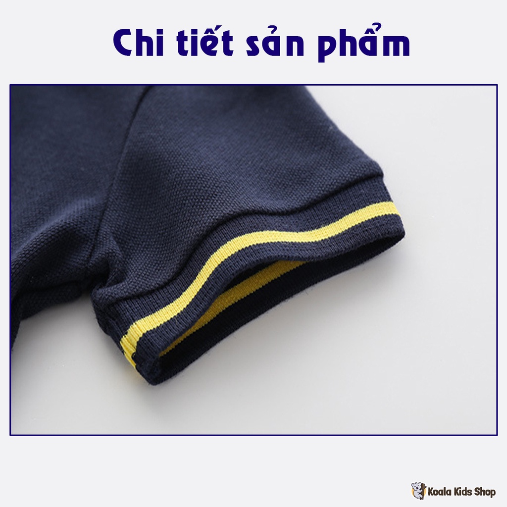 Áo phông cộc tay POLO bé trai WELLKIDS Áo thun có cổ trẻ em từ 2-7 tuổi