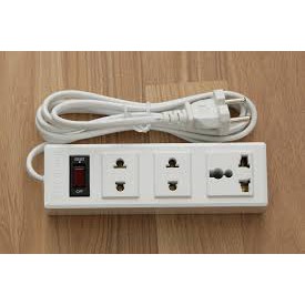Ổ cắm điện dây dài 3m chống cháy 2200W có nhíp đàn hồi cao cấp