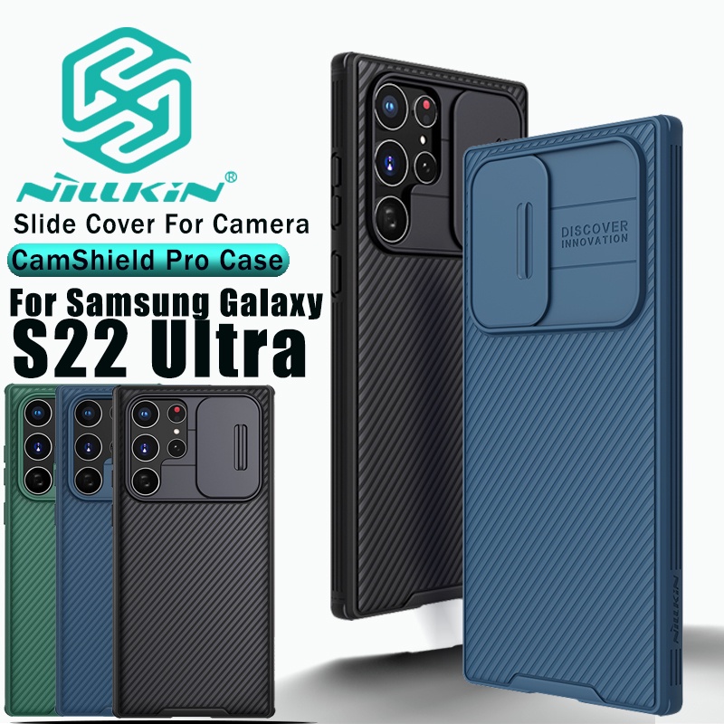 Ốp Điện Thoại Nillkin Có Nắp Trượt Bảo Vệ Camera Cho Samsung Galaxy S22 Ultra