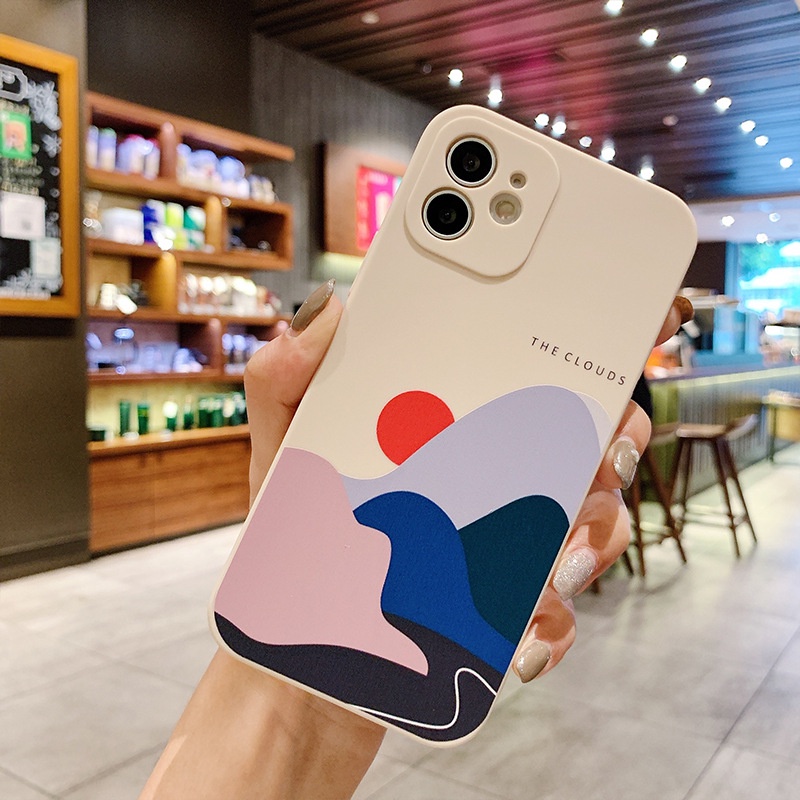 Ốp lưng iphone 13/14/11/pro/plus/6/6s/7/8/xr/xsmax/x ốp iphone núi Phú Sĩ Nhật Bản đẹp viền vuông bvc