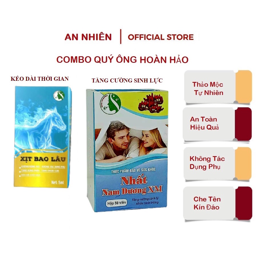 Combo Quý Ông Hoàn Hảo Nhất Nam Dương & Xit Đông Y Xứ Mường hỗ trợ tăng cường sinh lý, khỏe tinh trùng an toàn hiệu quả
