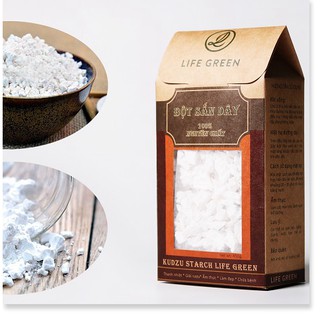 Bột sắn dây nguyên chất 100% LIFE GREEN 500gr giúp thanh nhiệt, giải độc, mát gan, làm đẹp da, tăng vòng 1
