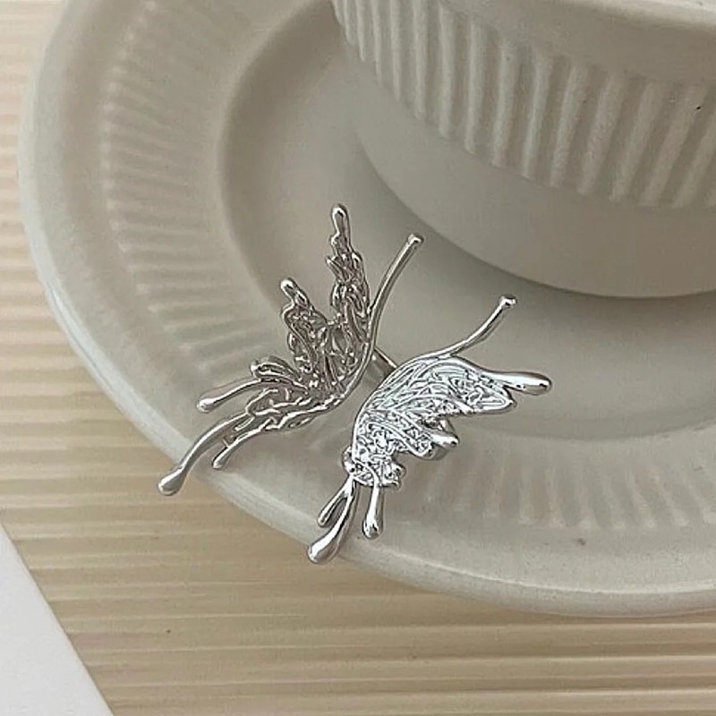 Nhẫn Hở Hình Cánh Bướm Bằng Kim Loại Phong Cách Âu Mỹ Mới