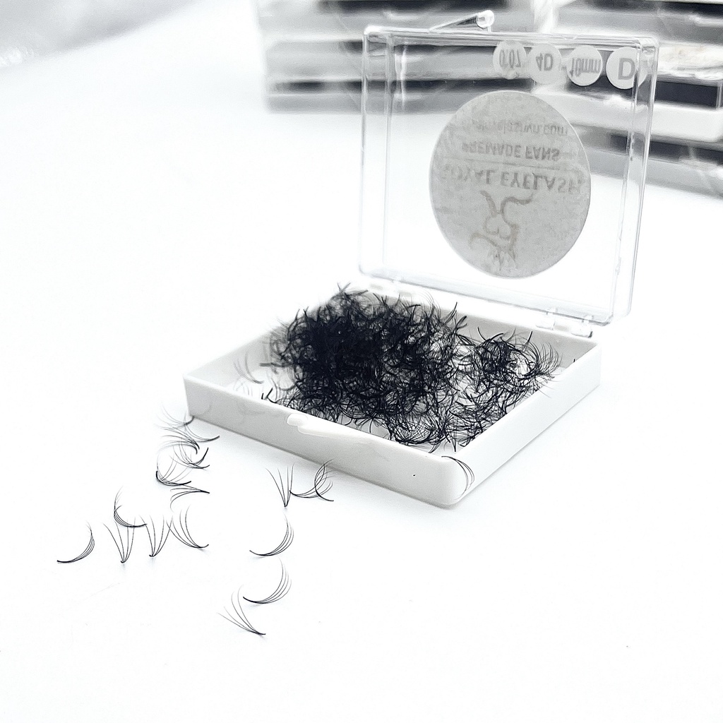 Mi Fans  Sẵn 4D ROYAL EYELASH Lông Chồn Cao Cấp / 500 - 1000 fans / C,CC,D / 0.07