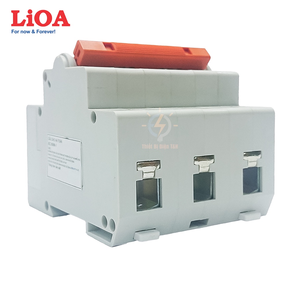Cầu dao tự động, Aptomat, CB, 3 pha, 3 cực LIOA, dòng cắt 4.5KA, chịu tải 6A, 25A, 32A, 40A, 50A,  63A, 75A, 100A