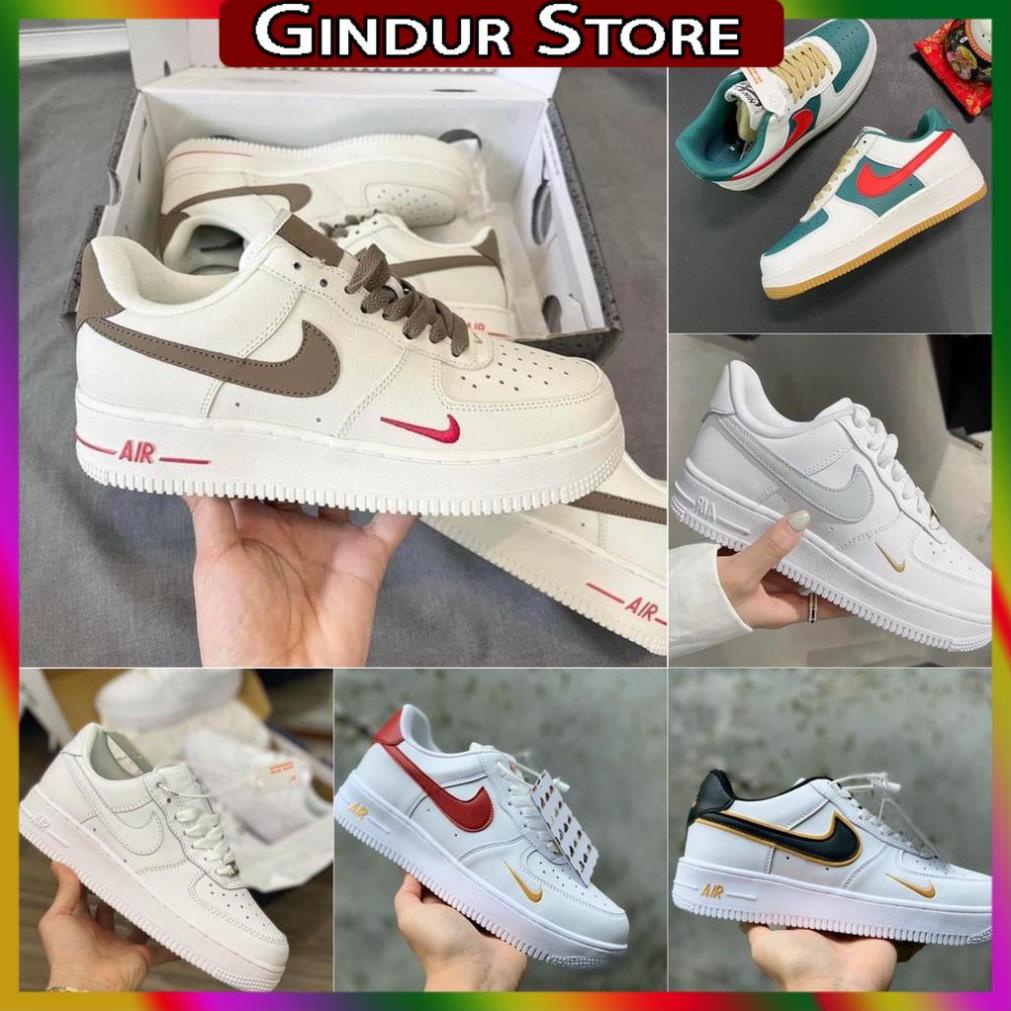 Giày AF1 NIKE_Trắng, Giày Sneaker AIR FORCE vệt đen mẫu mới hàng cao cấp Full Bill Box Thời Trang 2022 - GINDUR STORE ☢️