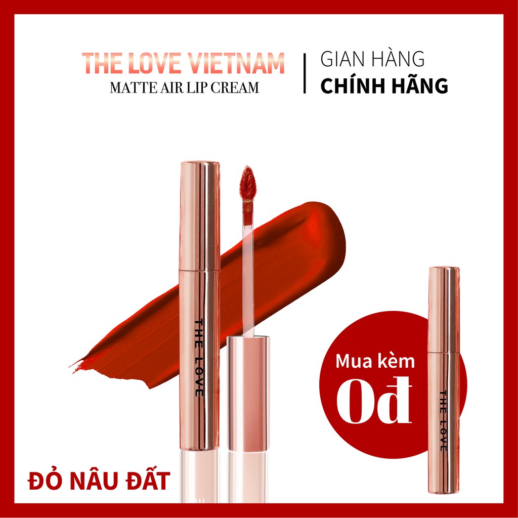 [MUA 1 ĐƯỢC 2] Son Kem THE LOVE Đỏ Đất Siêu bền Màu Chính Hãng 4ml