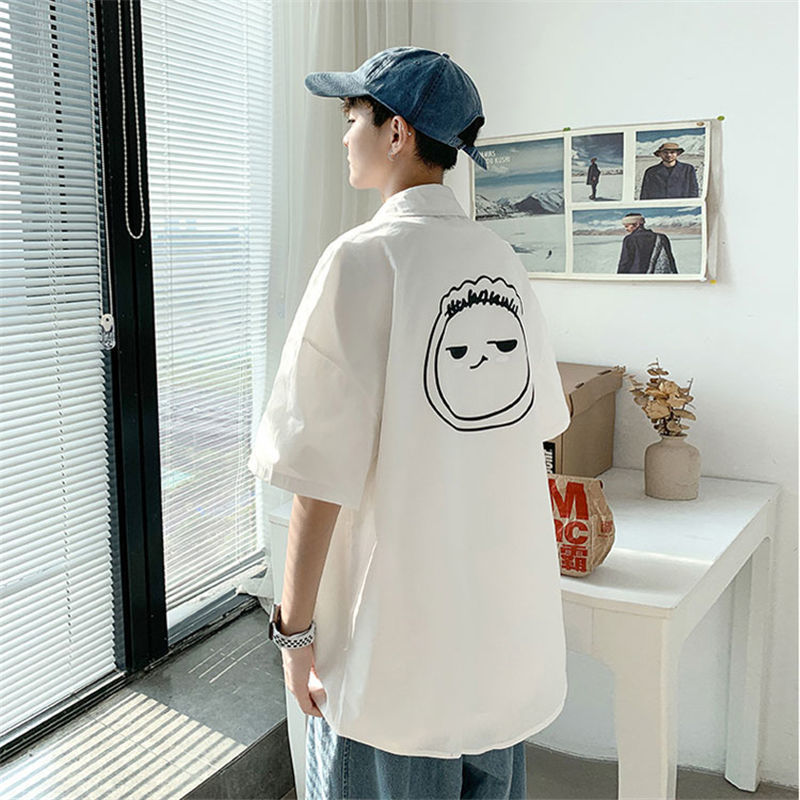 Áo Khoác Sơ Mi Tay Ngắn Dáng Rộng Thời Trang Mùa Hè Cho Nam | BigBuy360 - bigbuy360.vn