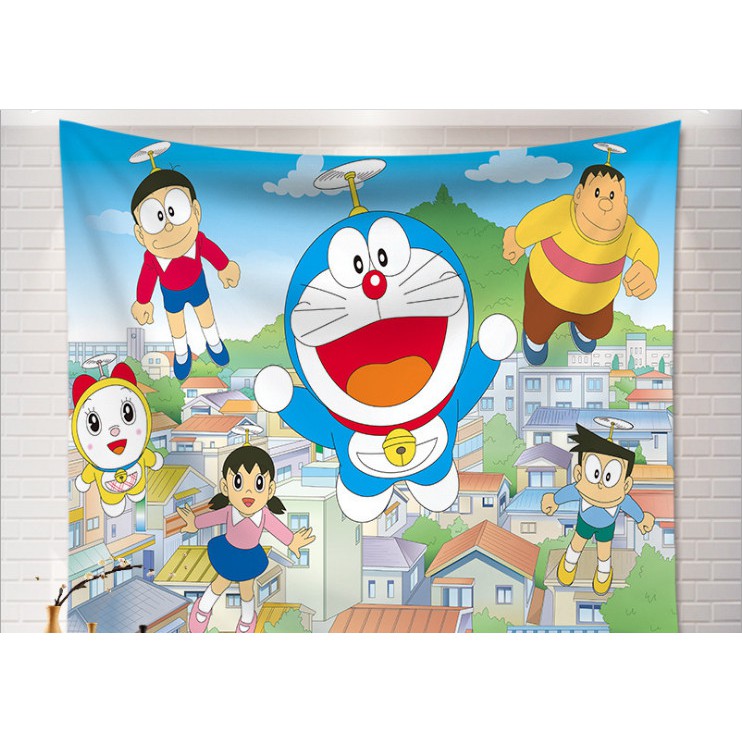 Tranh vải treo tường hoạt hình Doraemon nhiều mẫu xinh xắn