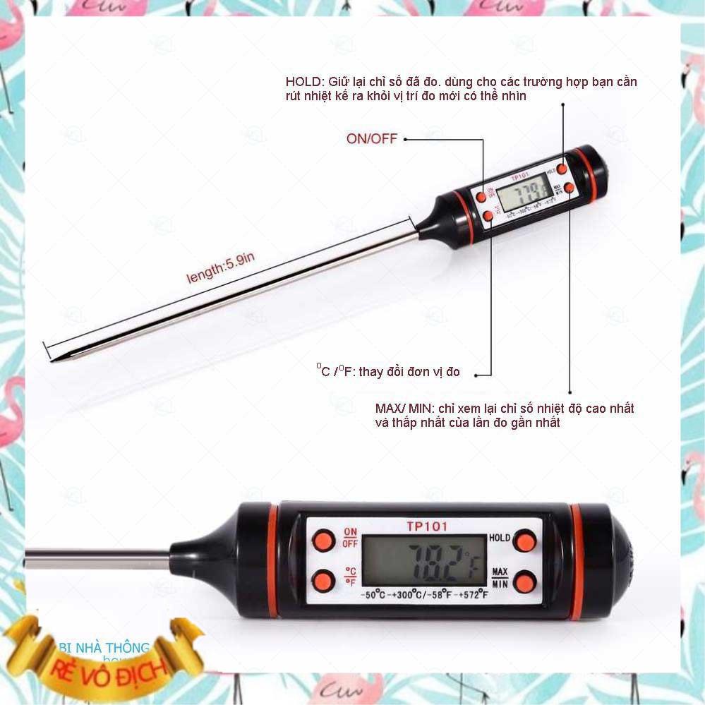 Que đo nhiệt độ sữa,nước TP101-Nhiệt kế thực phẩm-Máy do nhiệt độ nước