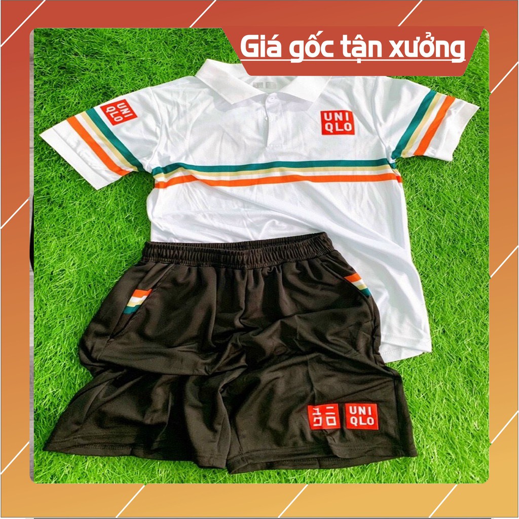 [ RẺ NHẤT SÀN ] - Bộ thể thao nam UNI QLO HOT NHẤT HÈ 2021 - Cổ bẻ, co dãn 4 chiều, dày dặn