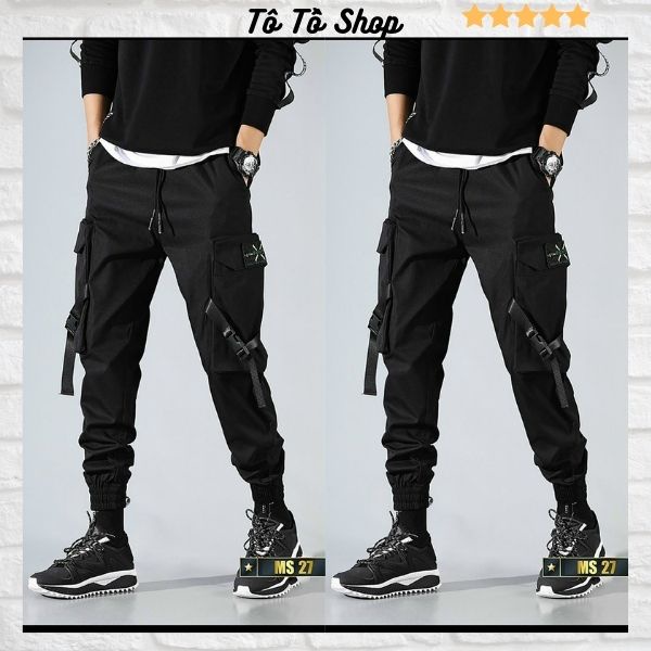 Quần jogger Nam túi hộp lưng thun bo chân phong cách Hàn Quốc, Quần thể thao nam chất kaki co giãn Tô Tồ Shop - JG27