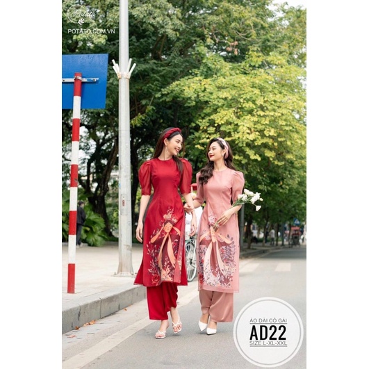 BIGSIZE ÁO DÀI CÔ GÁI KÈM MẤN
