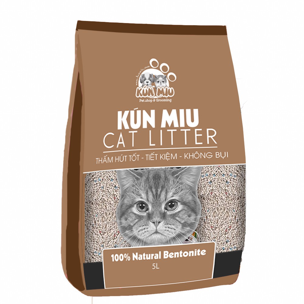 CÁT VỆ SINH CHO MÈO KÚN MIU HƯƠNG CAFE 5L