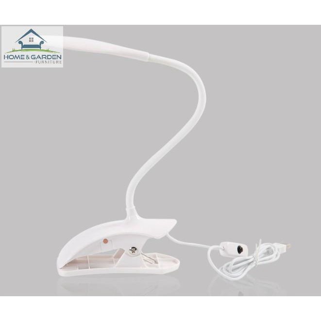🎉 Đèn led học tập và đọc sách cổng usb có đế kẹp (màu trắng) - GMart 🎉