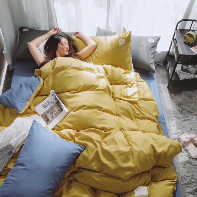 Bộ chăn ga cotton đũi cao cấp - Mẫu mới nhất 2021