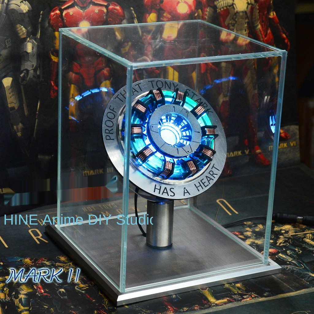 ㍿Lò phản ứng Iron Man Mô hình lắp ráp lò phản ứng Ark Mô hình lắp ráp đồ trang trí hiệp sĩ bằng thép Marvel