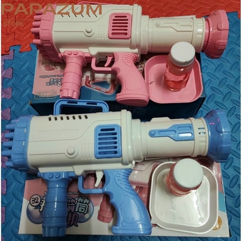 Súng bắn bong bóng xà phòng BAZZOKA 32 nòng siêu mạnh PAPAZUM
