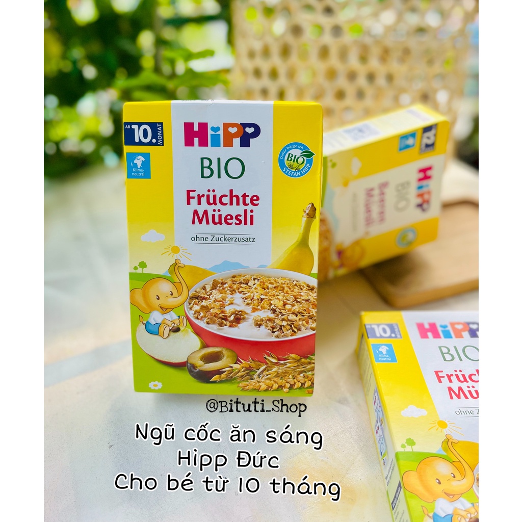 Ngũ cốc trái cây hữu cơ ăn sáng Hipp cho bé từ 10 tháng tuổi - hàng nội địa Đức - Bituti Shop