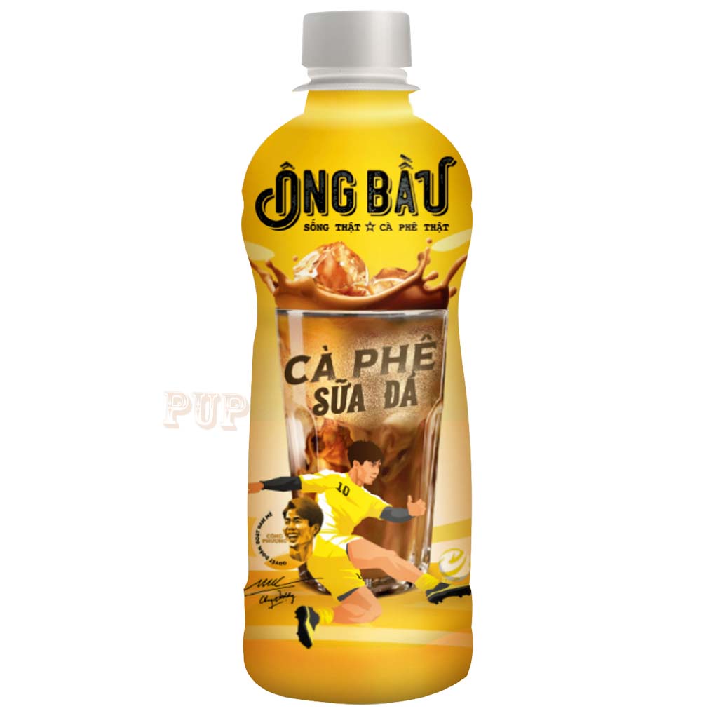 Lốc 6 Chai Cà Phê Sữa Đá Ông Bầu Chai 180ml, cà phê ob, ob cafe-TUH Store