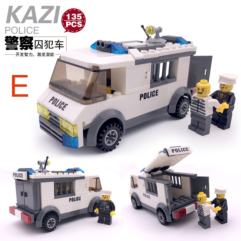 Bộ 6 Mô Hình Xe Tải Lego Tự Lắp Ráp Cho Bé