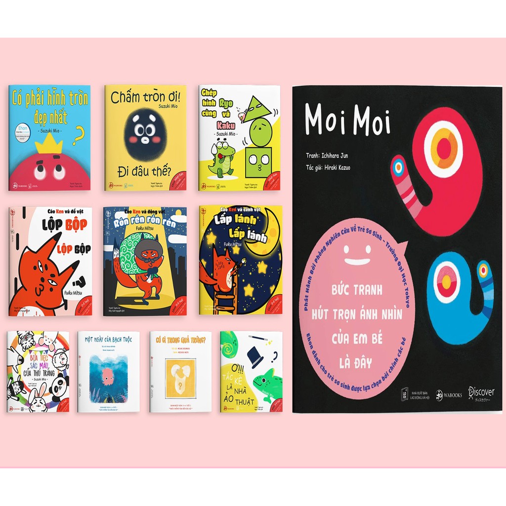 Sách - Combo 11 cuốn (0-4 tuổi): Màu Sắc + Âm Thanh + Hình Khối + Moi Moi