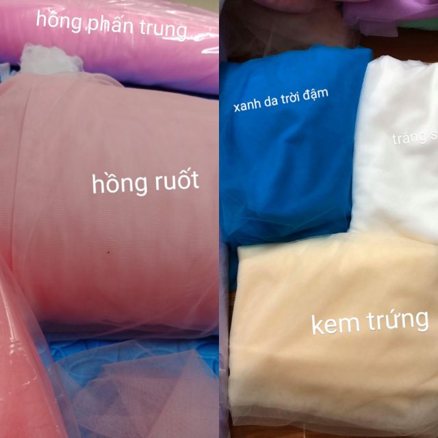 Vải voan lưới lục giác khổ 2.4m