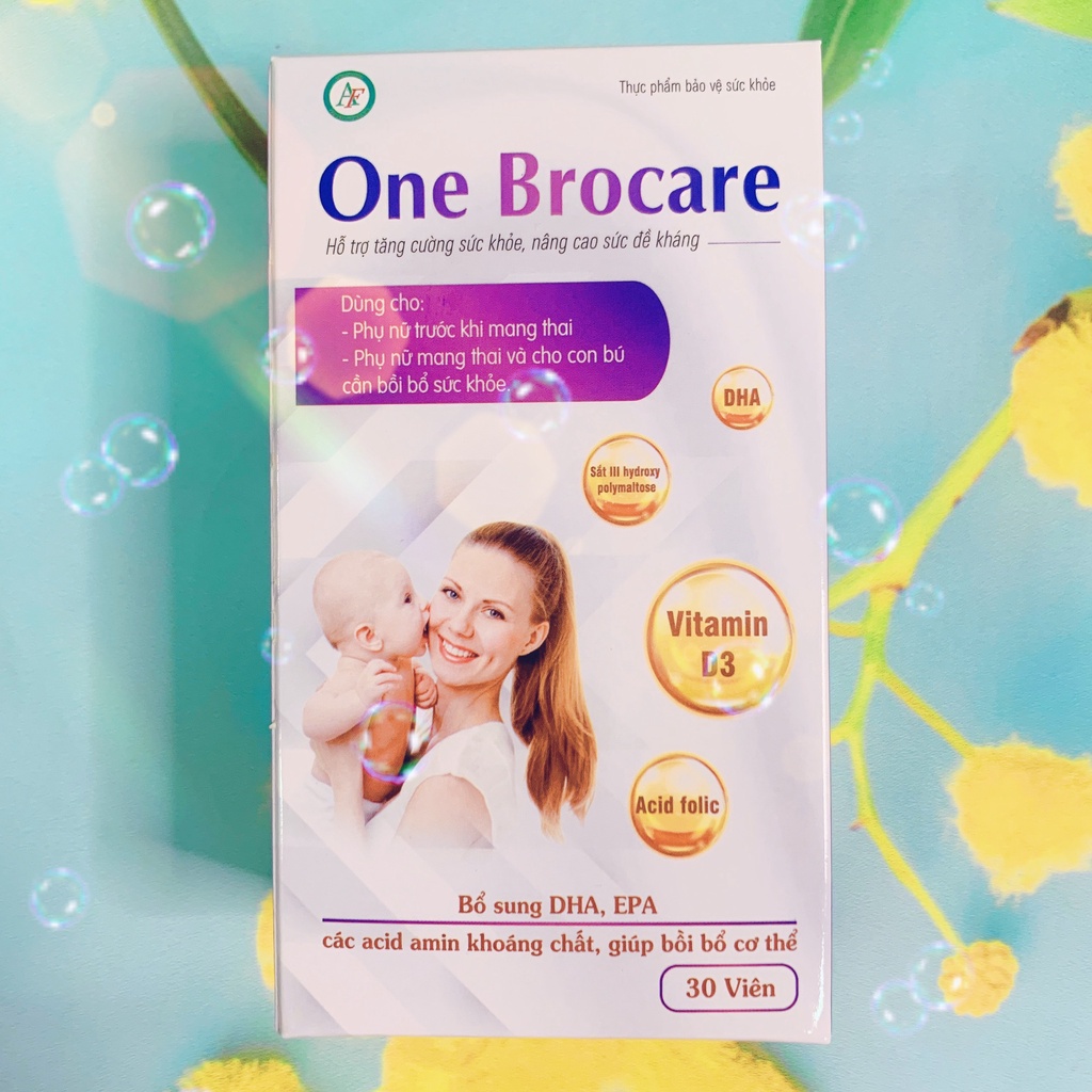 Viên uống bổ bầu One Brocare giúp bổ sung DHA, EPA, Acid amin tăng cường sức khỏe và nâng cao sức đề kháng