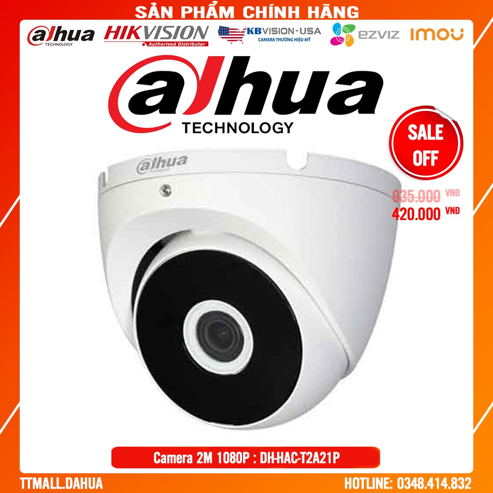 Camera Dahua Cooper DH-HAC-T2A21P 2M 1080P Full HD - Bảo hành chính hãng 2 năm