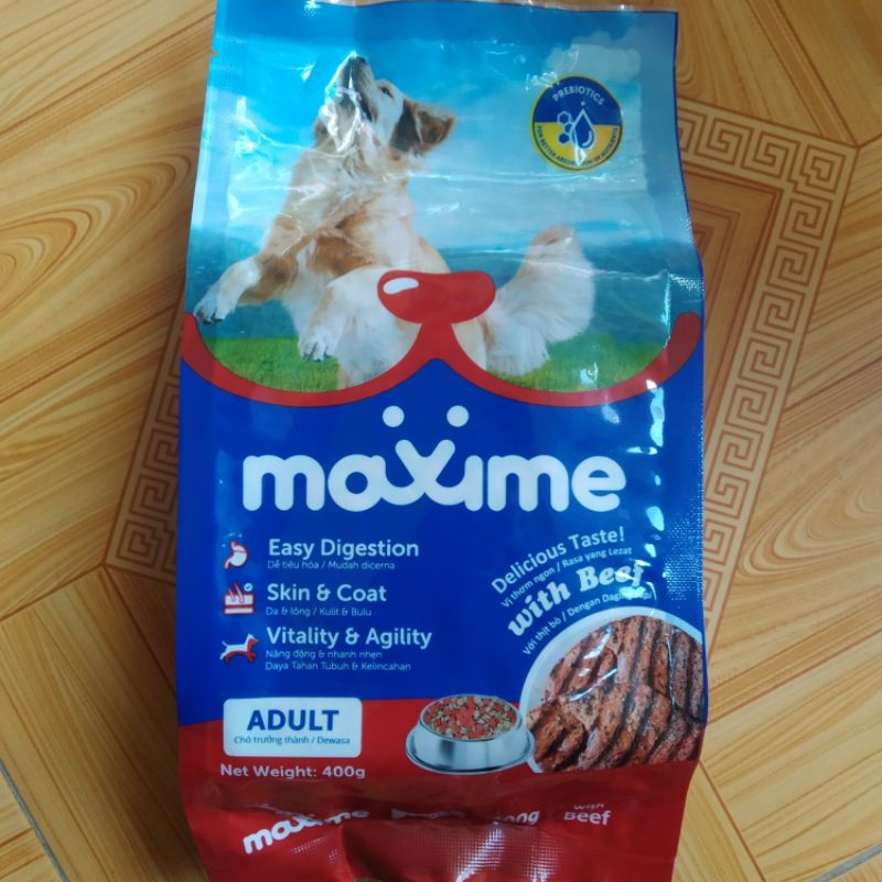 Thức ăn cho chó cảnh Maxime vị thịt bò tươi gói 400g - American Fish Food
