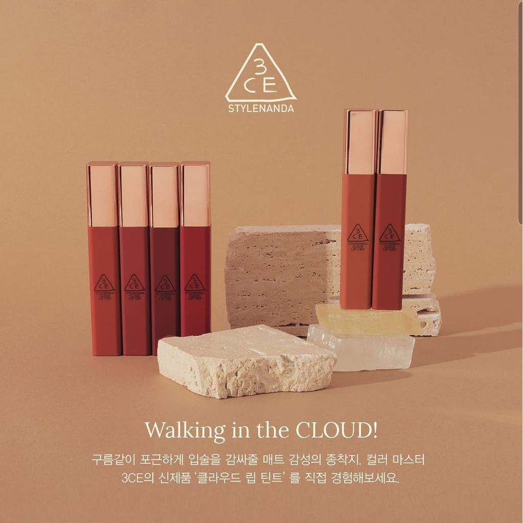 Son 3CE Cloud Lip Tint chuẩn (mua SALE)