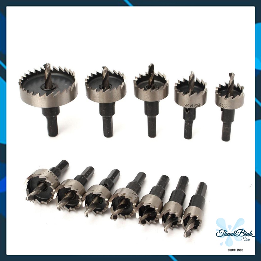 MŨI KHOÉT LỖ TRÒN/ MŨI KHOÉT NHÔM/ NHỰA/ GỖ/ HỢP KIM/ TÔN- PHI 16- 60MM