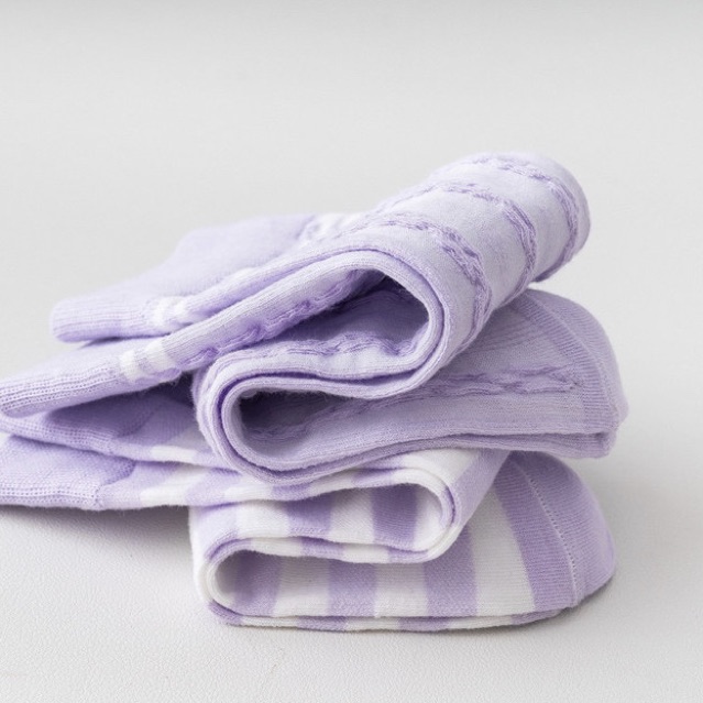 Tất tím kẻ pastel