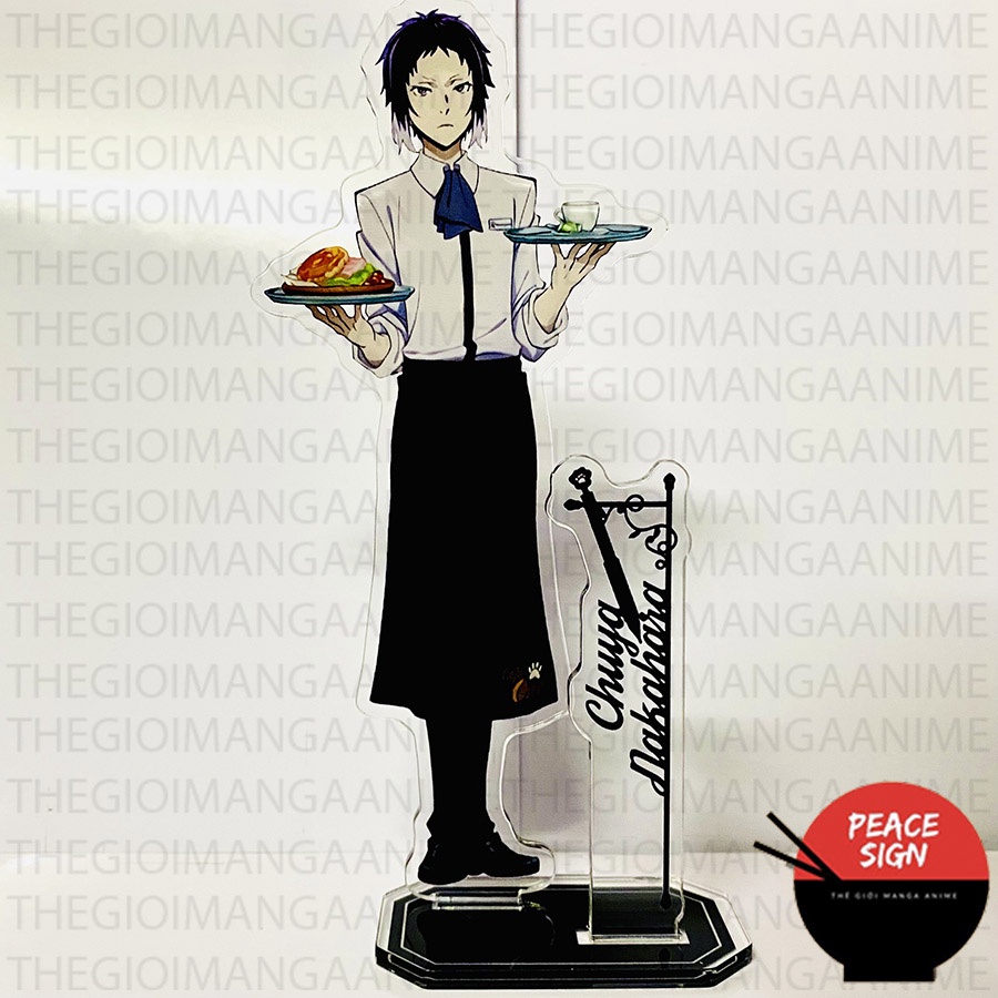 Mô hình Standee BUNGOU STRAY DOGS ver PHỤC VỤ ảnh đứng Tượng Văn Hào Lưu Lạc acrylic anime mica chibi trưng bày chibi