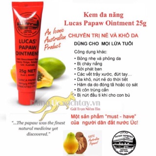 Sale 35% 5 Tuýp Kem đa năng Lucas Papaw Ointment 25g