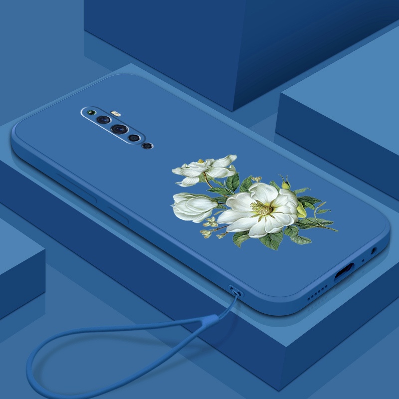 Ốp Điện Thoại Silicone Mềm Hình Hoa Nhài Có Viền Bảo Vệ Camera Cho OPPO reno2 f reno 2 reno 3 reno3 pro