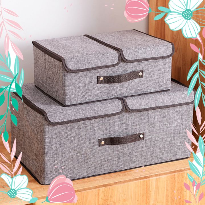 Hộp Vải Đựng Đồ Đa Năng - Hộp Vải Đôi Đựng Đồ Quần Áo Có Nắp Tiện Lợi