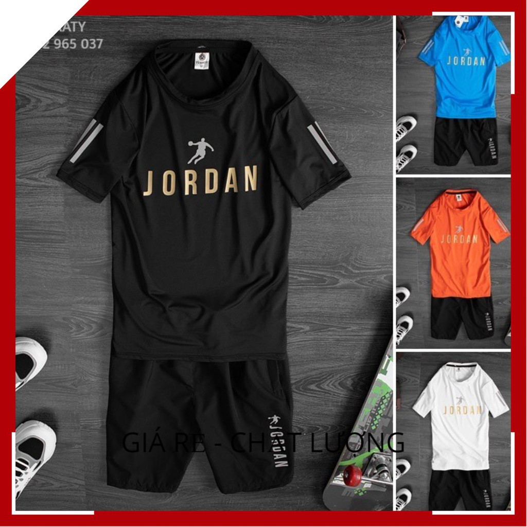 Bộ Quần Áo Thể Thao Nam Jordan, Hàng May Kỹ, Vải Mát, Chất Lượng Cao Senko.Shop03