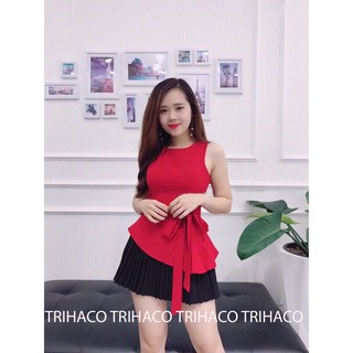 SET jum váy nữ buộc thắt nơ eo kèm VÁY XẾP LI NGẮN RỜI