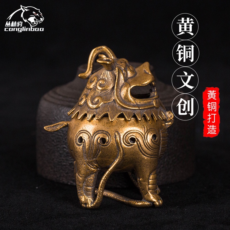 Lư Hương Bằng Đồng Thau Hình Kỳ Lân Độc Đáo