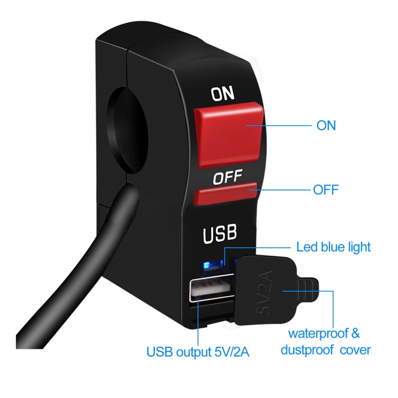 Nút Công Tắc Khởi Động Chống Nước Gắn Tay Lái Xe Máy