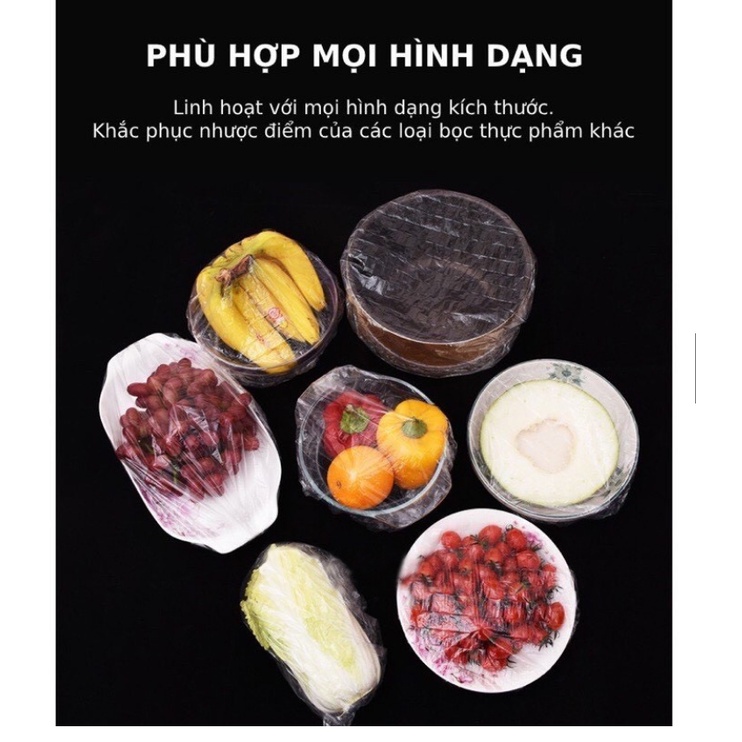 Màng bọc thực phẩm co giãn siêu dai có chun hình túi gấu set i ( 1 túi )