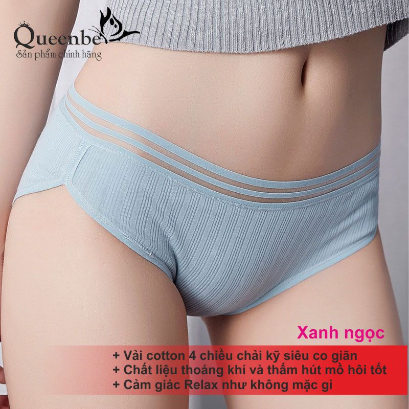 Quần chip nữ đẹp quần lót nữ cotton 4 chiều Queenbe GLDL033 Cuocsongvang