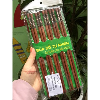 10 đôi Đũa tròn gỗ cẩm khảm xà cừ Đũa cẩm thị khảm tấm đũa gỗ