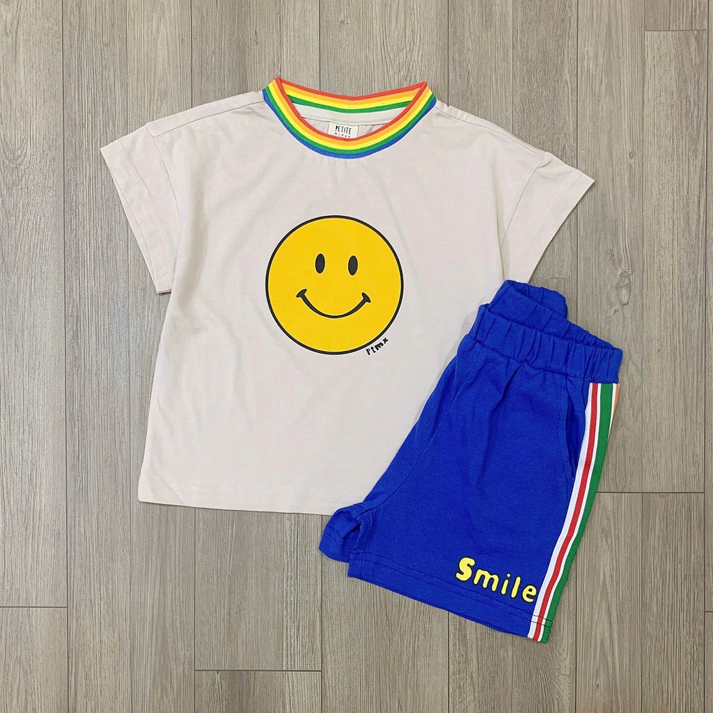 Bộ thể thao Petite cotton mặt cười