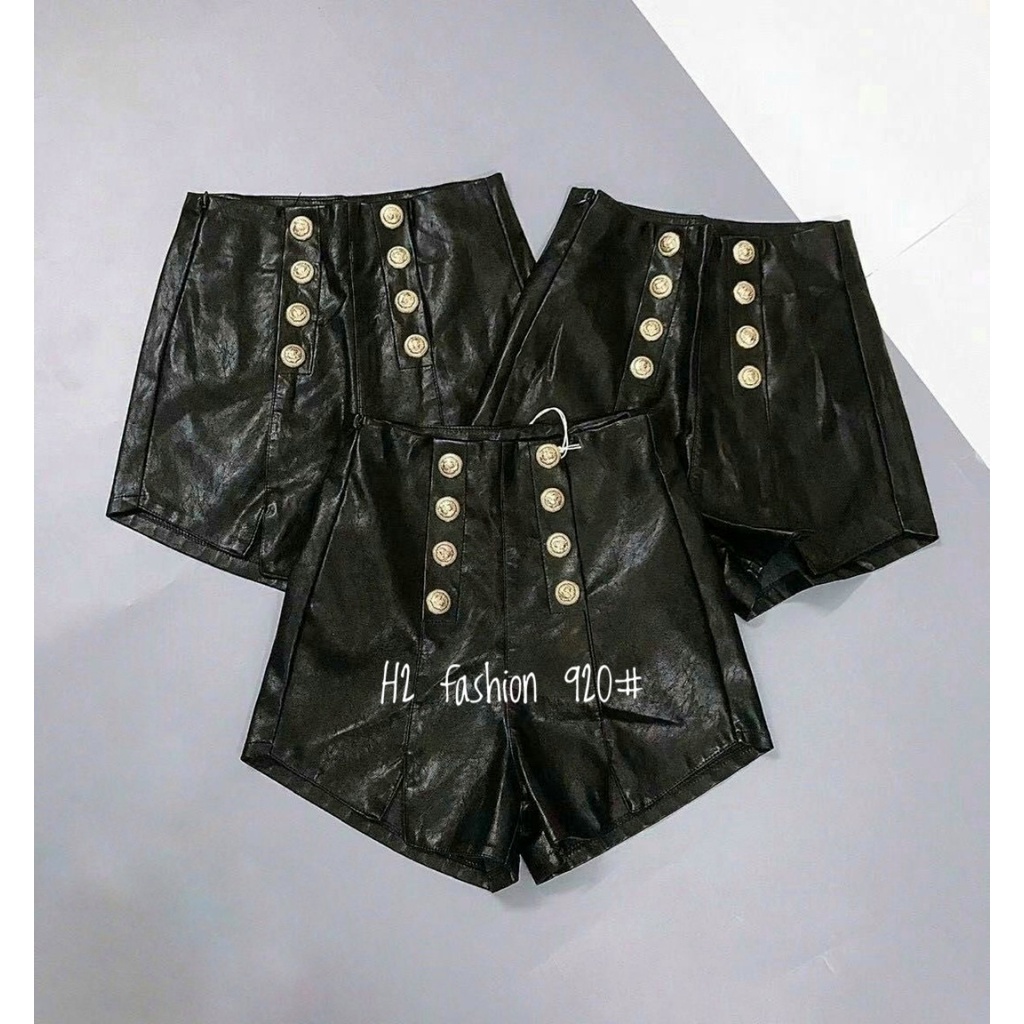 Quần Short Da Cúc Vàng Mã 920